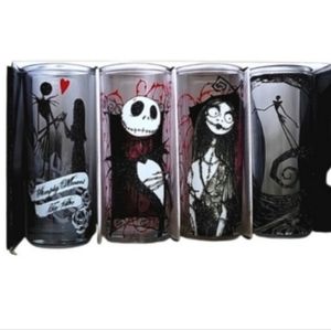 Disney Nightmare Before Christmas Glassware Set of 4
